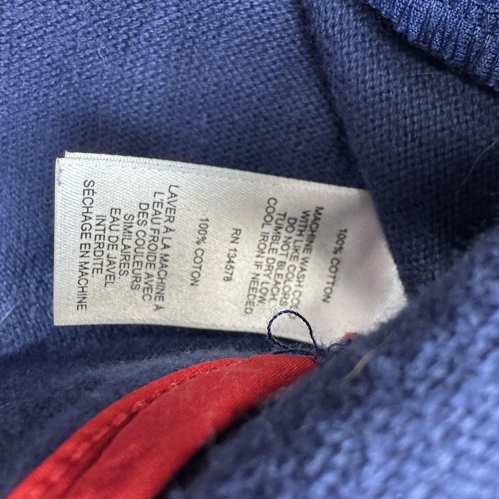 Vineyard Vines Sweatshirt Mens Medium Navy White Shep Shirt‎ Stripe Flag Patch - Picture 6 of 8